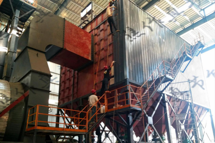 Installation and construction site of two sets of sludge dryers in Jiangxi Yifeng